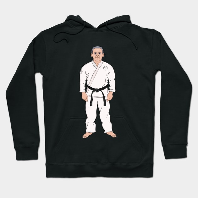 Black Belt Grandpa Dad Hoodie by DiegoCarvalho